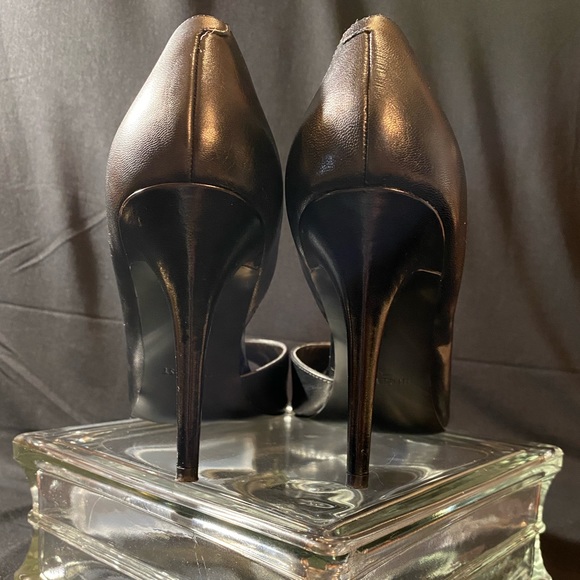 Nine West black open toe heel pumps - Picture 7 of 9